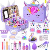 Kit De Maquiagem Massiuve Kids Para Menina Com Estojo De Cosméticos De 3 A 12 Anos