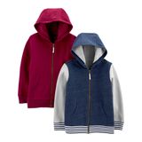 Moletons Com Capuz Simple Joys Da Carter&#39;s Baby Boys, Pacote Com 2 Unidades De Lã 4t