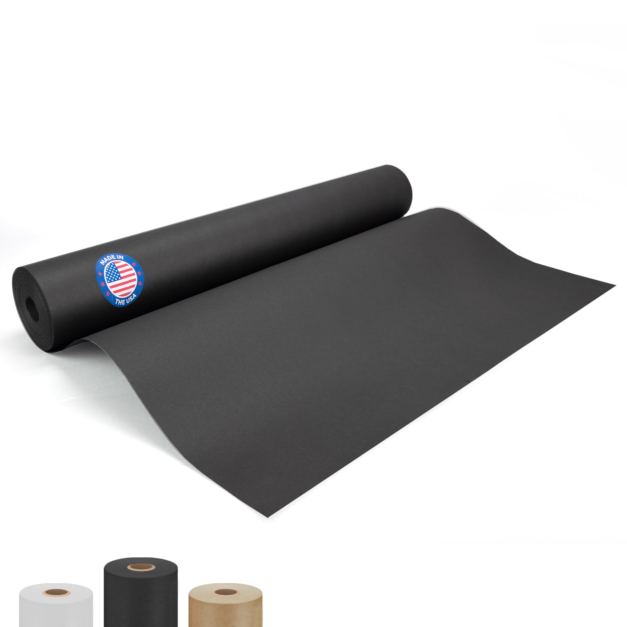 Rolo De Papel Artesanal Idl Packaging Preto 24cm X 12m 50lb