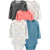 Macacão Simple Joys Da Carter&#39;s Baby Girls, Pacote Com 5, 3 A 6 Meses