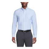 Camisa Social Van Heusen Oxford Regular Fit Para Homens, Azul