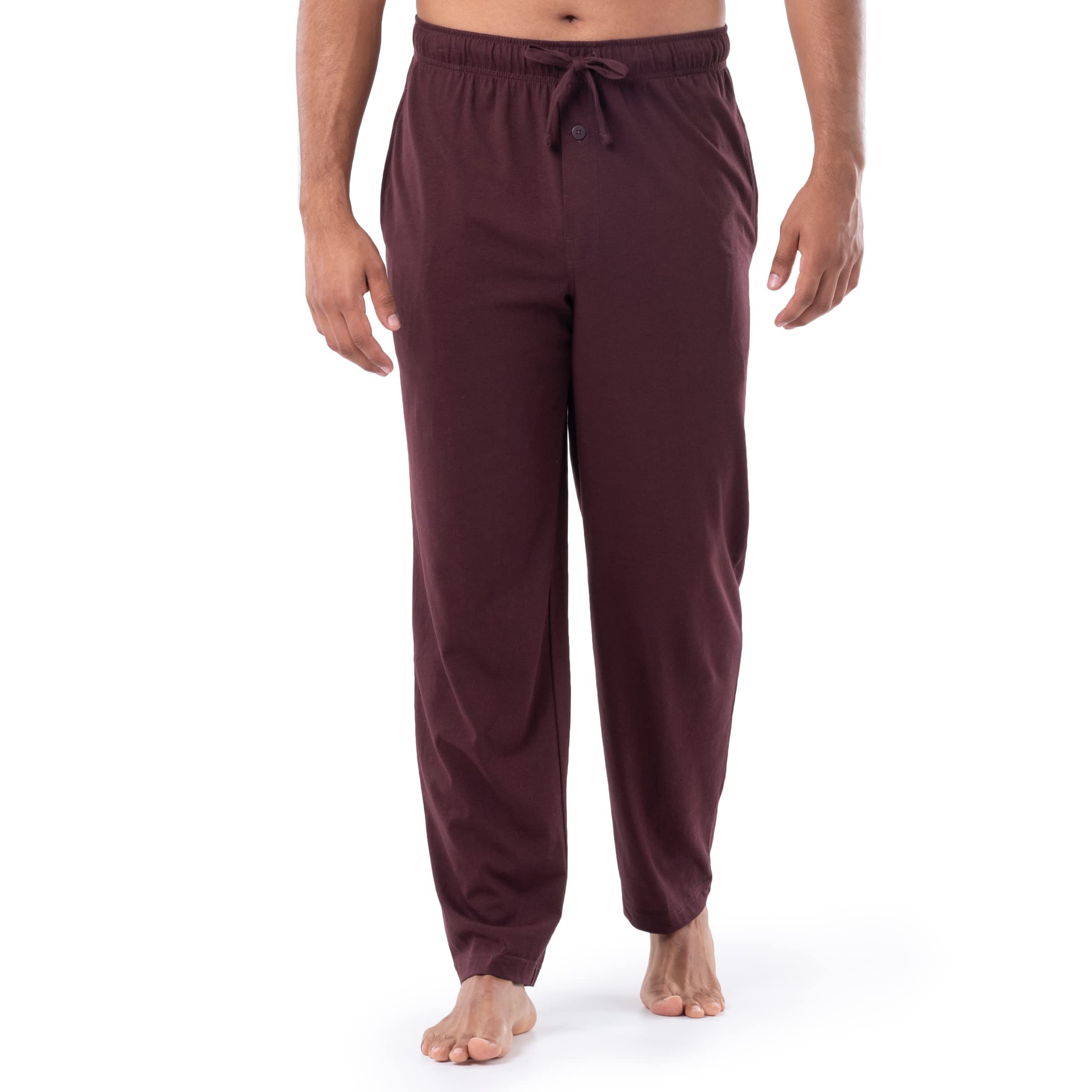 Calça Sleep Pant Fruit Of The Loom Para Homens Jersey Knit Red