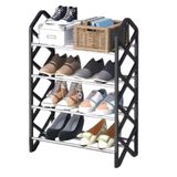 Sapateira Grande Desmontável Com 8 Pares Organizador Multiuso Com 4 Prateleiras Para Sala, Quarto Ou Hall