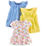 Camisetas Simple Joys By Carter&#39;s Girls 4t De Manga Curta (3 Unidades)