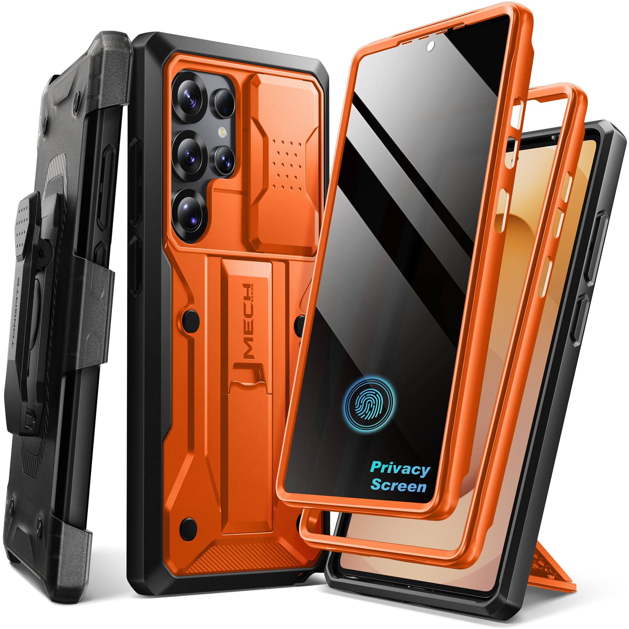 Capa Tongate Para Samsung Galaxy S25 Ultra Com Privacidade Laranja