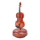 Caixa Musical Giratória Com Violino Na Base Altura 22cm