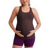 Camiseta Regata Crz Yoga Butterluxe Racerback Maternity Hot Fudge