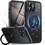 Capa Impermeável Oterkin Magnetic Para Iphone 16 Pro Max Preta