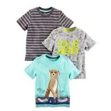 Camisetas Simple Joys By Carter&#39;s Baby Boys, Pacote Com 3 Camisetas Azuis, 5t