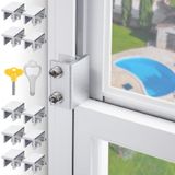 Fechaduras De Janela Deslizantes Crodoer Para Janelas Horizontais (10 Conjuntos)