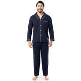 Pijama Sleep Set Fruit Of The Loom Navy Para Homens Xxl