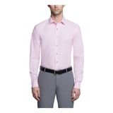 Camisa Social Kenneth Cole Unlisted Slim Fit Solid Pink Masculina