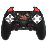 Playvital Para Ps5 Edge Controller Skin | Capa De Silicone Preta Demon Com Adesivo Touchpad E Capas Protetoras | Capa Protetora Fofa E Acessórios