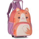 Mochila Infantil De Rodinha Gato Com Alça Retrátil 17 Litros