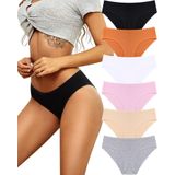 Roupa Íntima Feminina All Of She, Calcinha Hipster De Algodão, Pacote Com 6