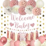 Decorações Para Chá De Bebê Amandir Dusty Pink Girl +suprimentos