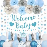 Decorações Para Chá De Bebê Amandir Blue Boy Welcome Baby Kit
