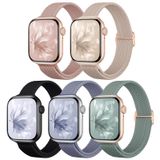 Pulseira Apple Watch Osochic Slim Trançada Elástica, Pacote Com 5 Unidades De Nylon