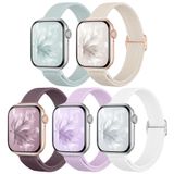Pulseira Apple Watch Osochic Slim Braided Elástica, Pacote Com 5, 40-49 Mm