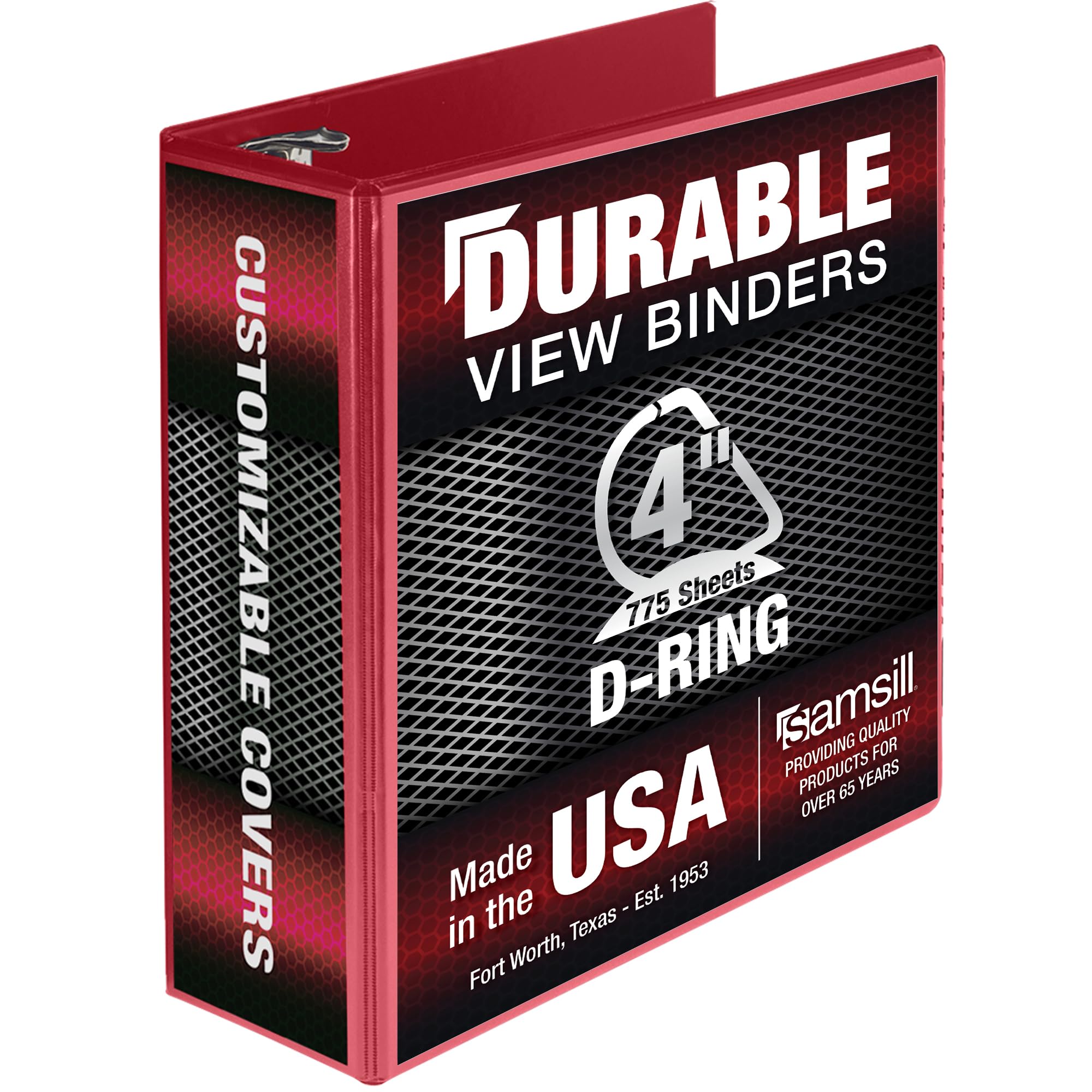 Binder Samsill Durable De 10 Cm Com Anel D De Travamento Vermelho Para 775p