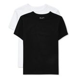 Camiseta The Children&#39;s Place Boys De Manga Curta, Pacote Com 2 Unidades, Preta/