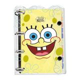 Fichário Universitário Cristal Argolado Bob Esponja 192 Fls