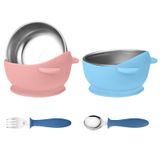 Taças Para Bebês Wesketch Em Aço Inoxidável Com Sucção De Silicone 2 Pa