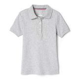Camisa Polo French Toast De Manga Curta Para Meninas Cinza Mesclado