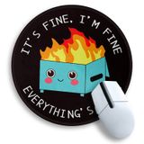 Mouse Pad Gctriki Dumpster On Fire 22 X 22 Cm Para Laptop