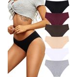 Roupa Íntima Feminina All Of She, Calcinha Hipster De Algodão, Pacote Com 6