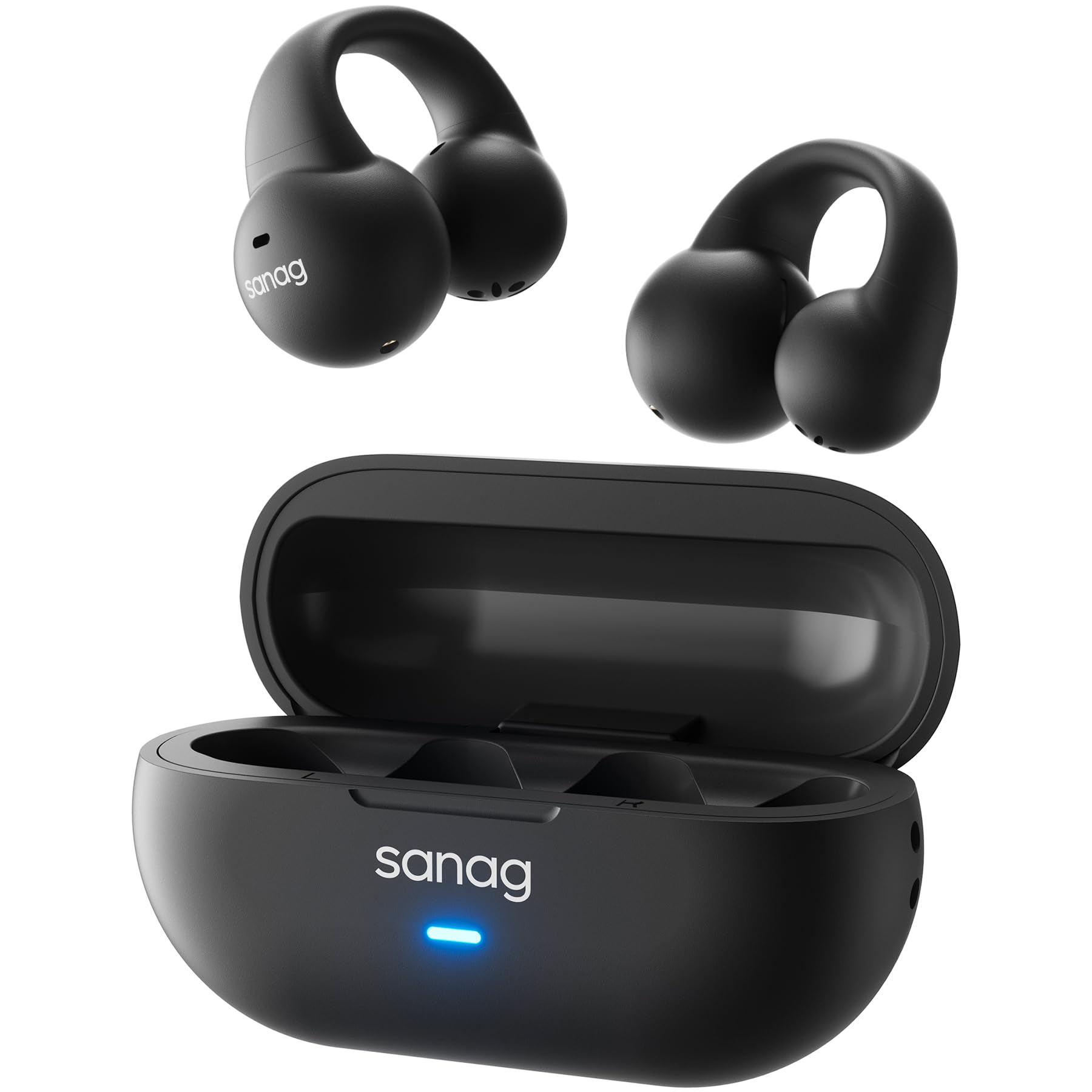 Fones De Ouvido Sem Fio Sanag Open Ear Bluetooth 5.3 Com Microfone 24 Horas
