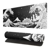 Mouse Pad Para Jogos Siski Em Preto E Branco Japanese Wave Dragon