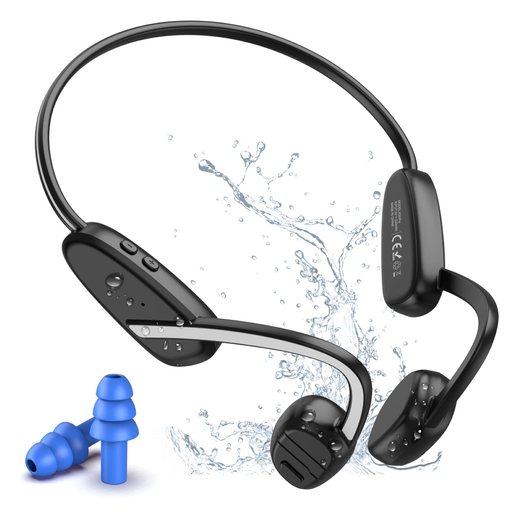 Fones De Ouvido De Condução Óssea Eixpdaye Bluetooth 5.3 Com Microfone Ipx