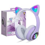 Fones De Ouvido Bluetooth Kerhand Para Crianças Com Led Light Up Purple