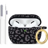 Capa Para Airpods Pro Gawnock Leopard, Silicone, Cinza, Com Chaveiro