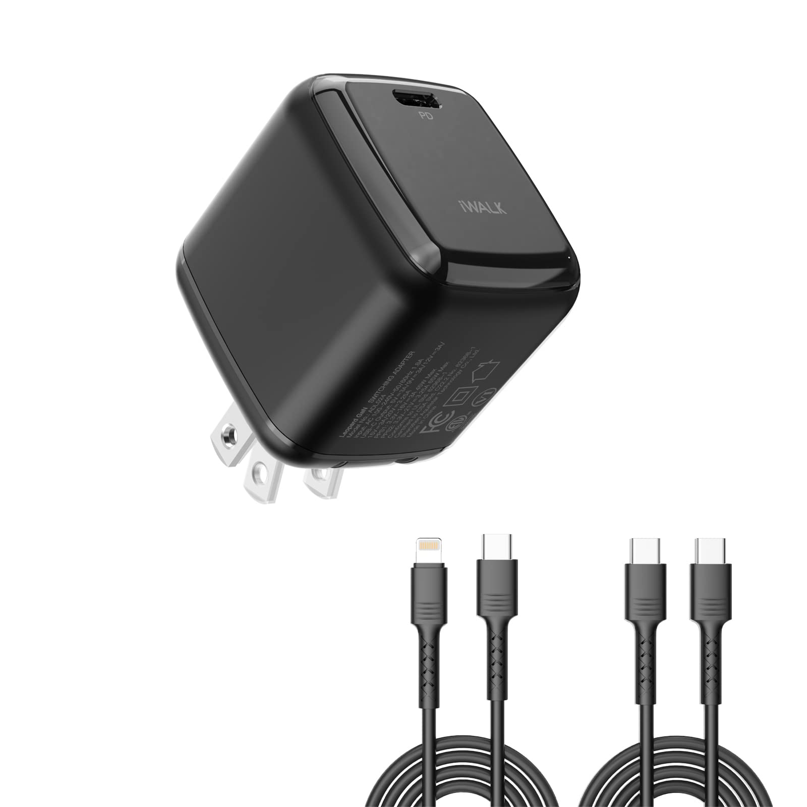 Carregador Iwalk Leopard Gan 65w Usb C Pps Fast Charge 15v Macbook