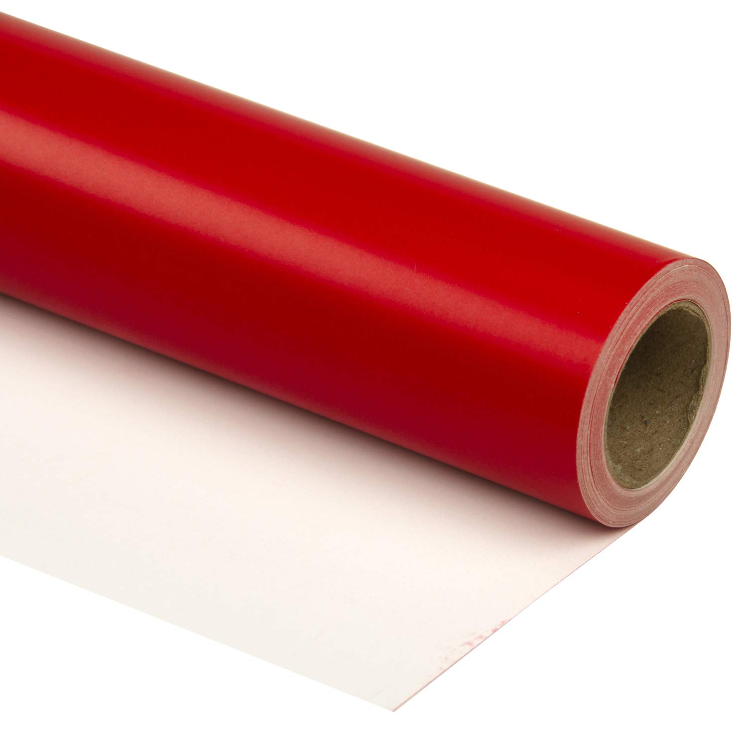 Papel De Embrulho Ruspepa Red Solid Color 44,45cm X 10m