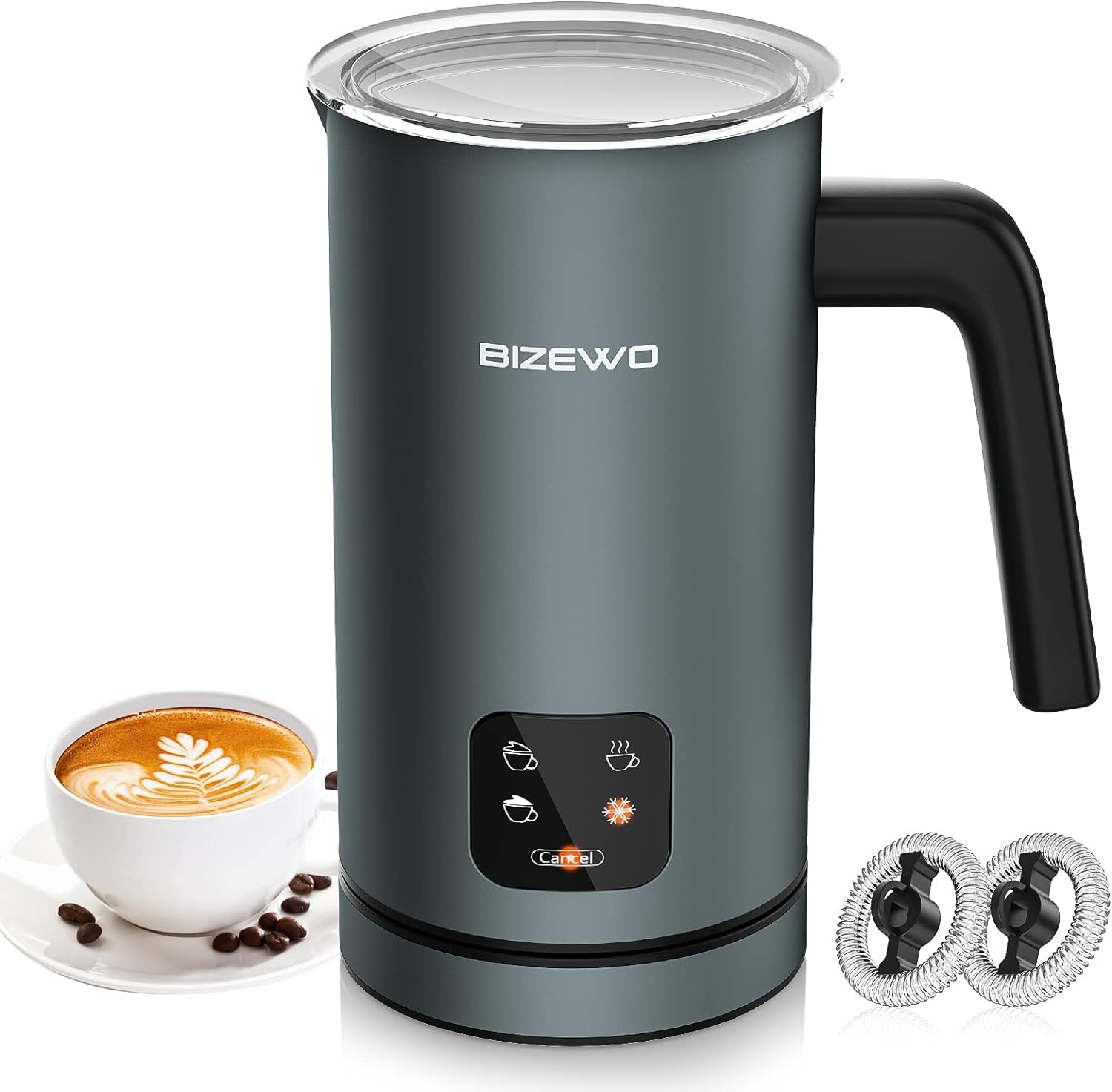Milk Frother Bizewo Aquecedor Automático Elétrico 4 Em 1 300ml