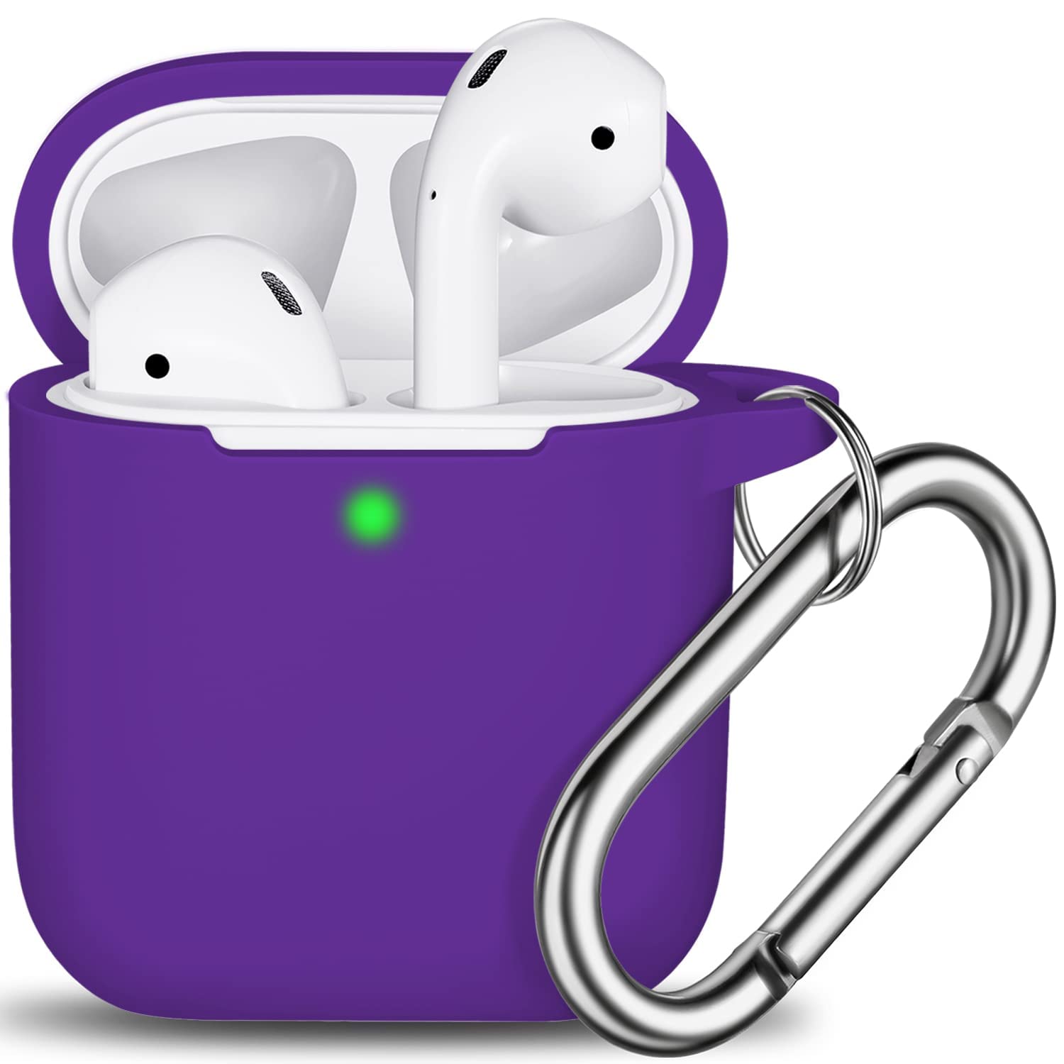 Capa Para Airpods R-fun Soft Silicone Roxa Com Chaveiro