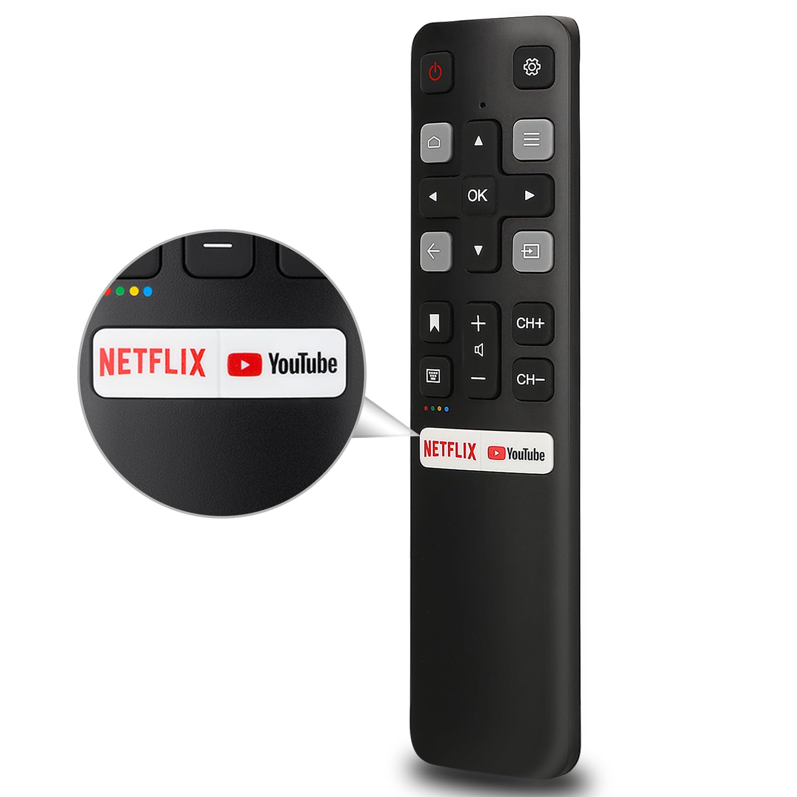 Controle Remoto De Substituição Para Todas As Tvs Tcl Android 4k Uhd
