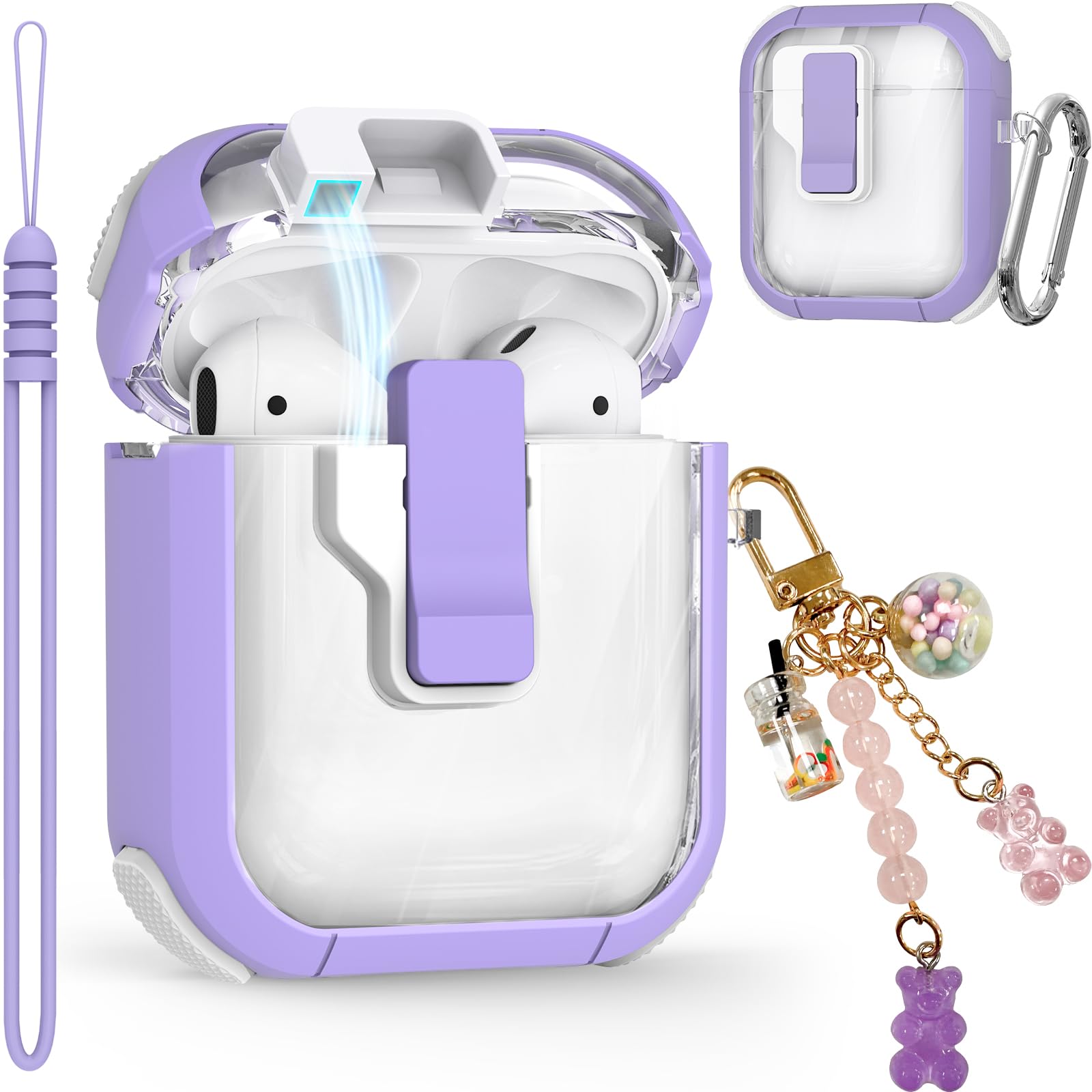 Capa Para Airpods De 2ª E 1ª Geração Ekoonpft Purple