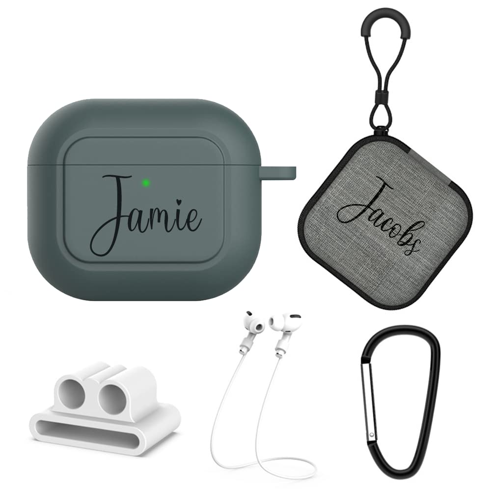 Capa Para Airpods 3 Hgs Personalizada Com Caixa De Armazenamento - Nome Personalizado