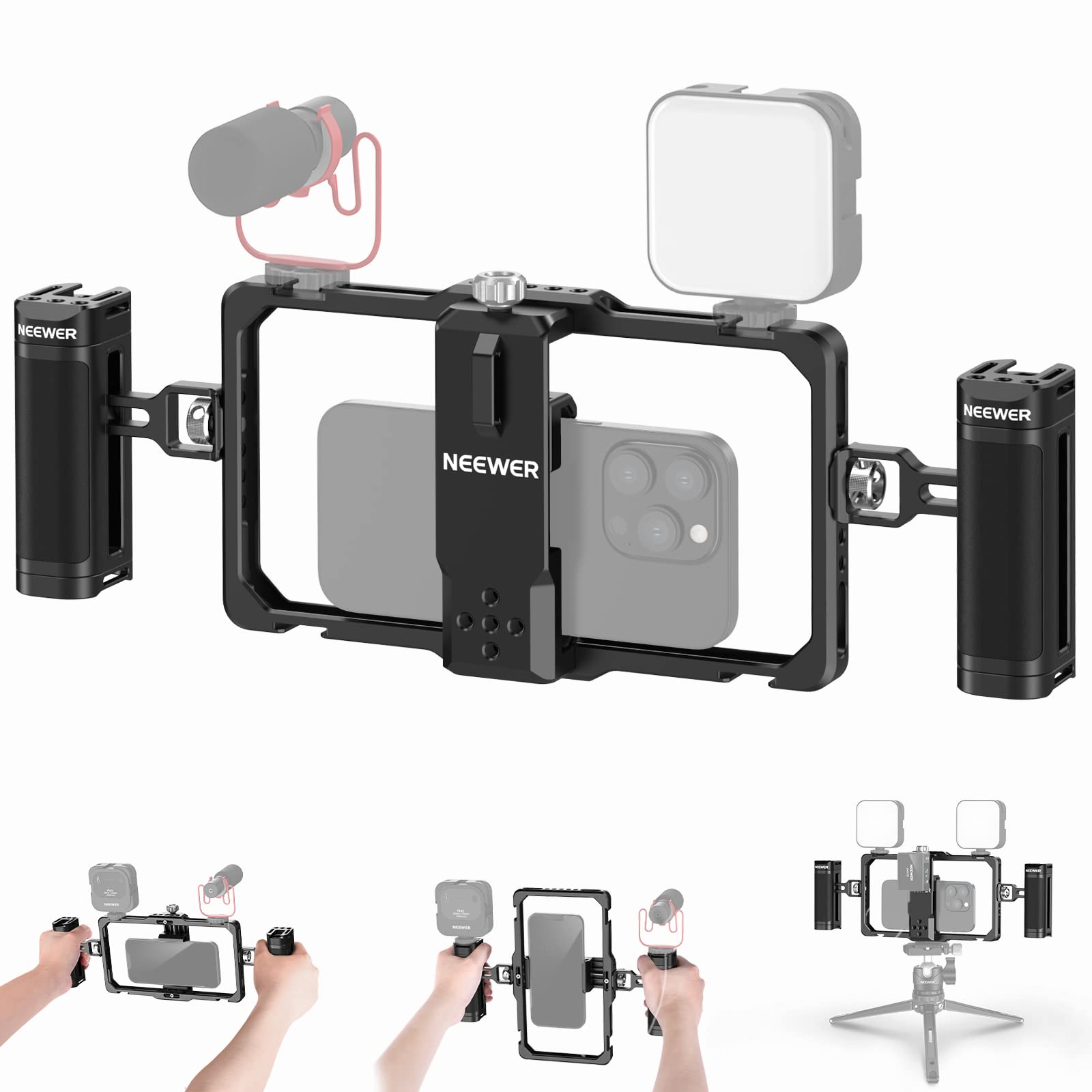 Kit De Vlogging Do Phone Rig, Mais Recente, Atualizado Com Estabilizador E Microfone