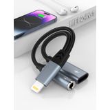 Adaptador De Fone De Ouvido E Carregador 2 Em 1 Para Iphone - Preto