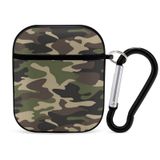 Capa Para Airpods 2 E 1 Brown Camo Camouflage Com Chaveiro
