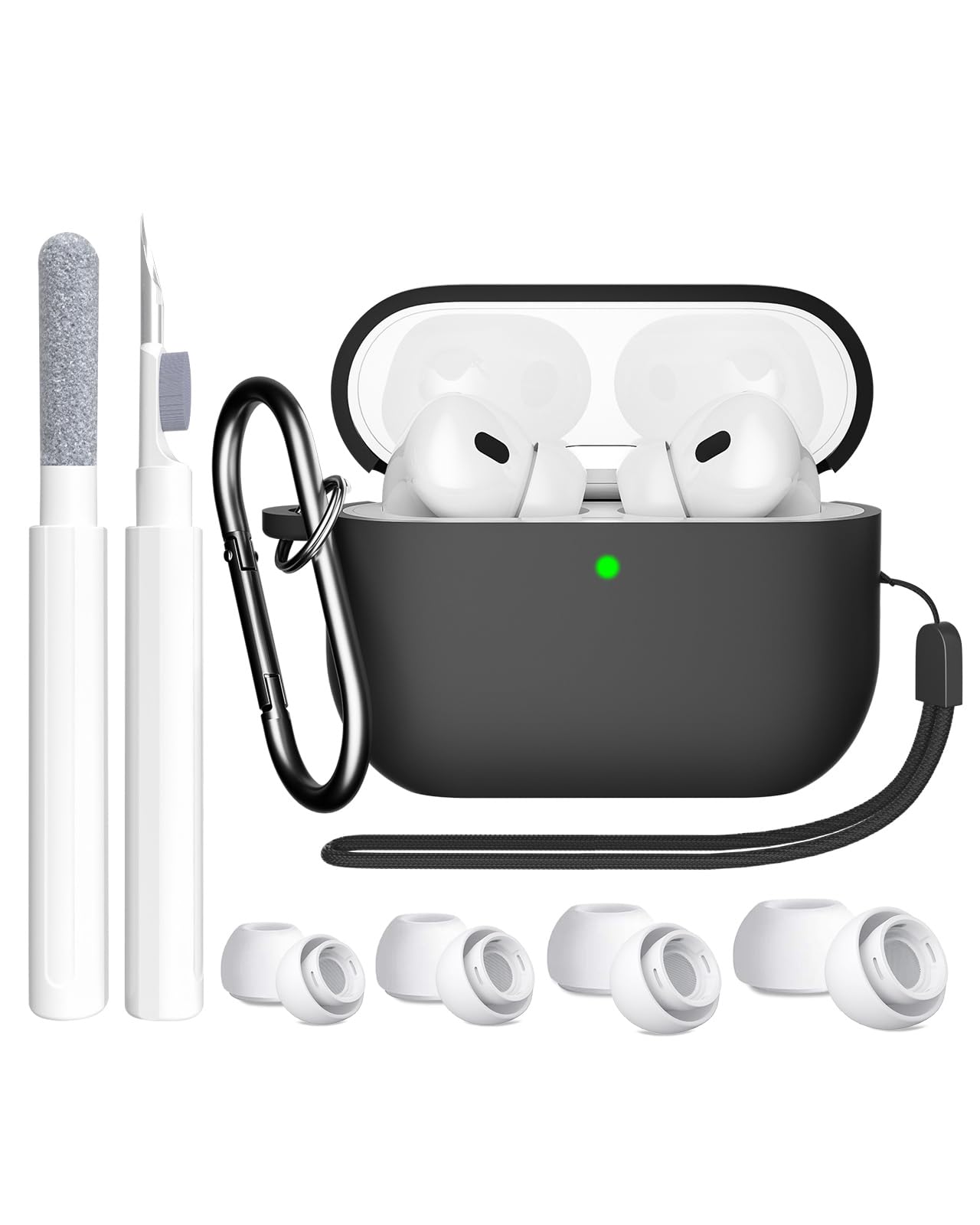 Capa Supfine Compatível Com Airpods Pro De 2ª Geração Preta
