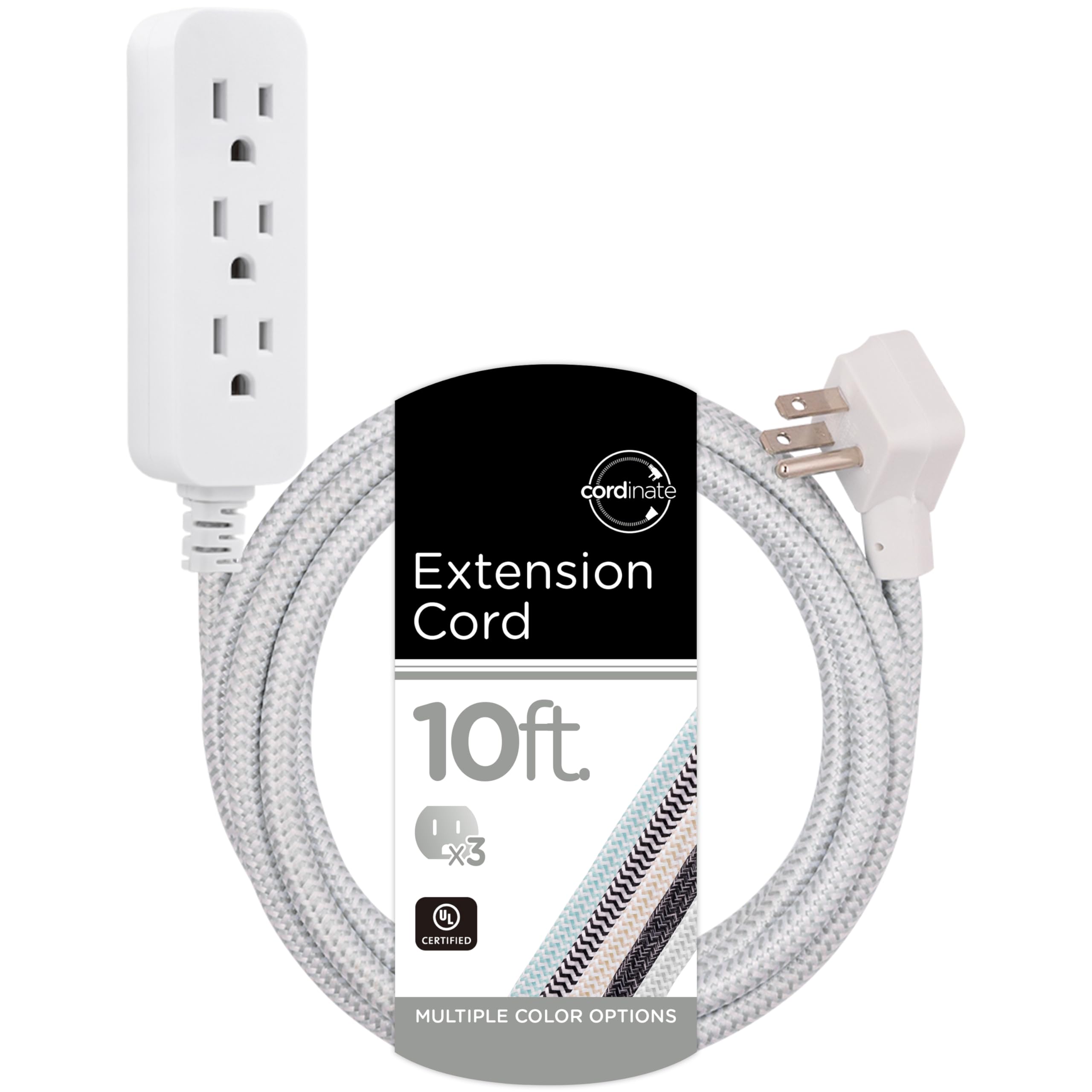Protetor De Sobretensão Power Strip Cordinate 3 Outlet 10 Pés Branco