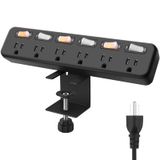 Protetor De Sobretensão Com Braçadeira De Mesa Power Strip Junnuj 6 Outlet