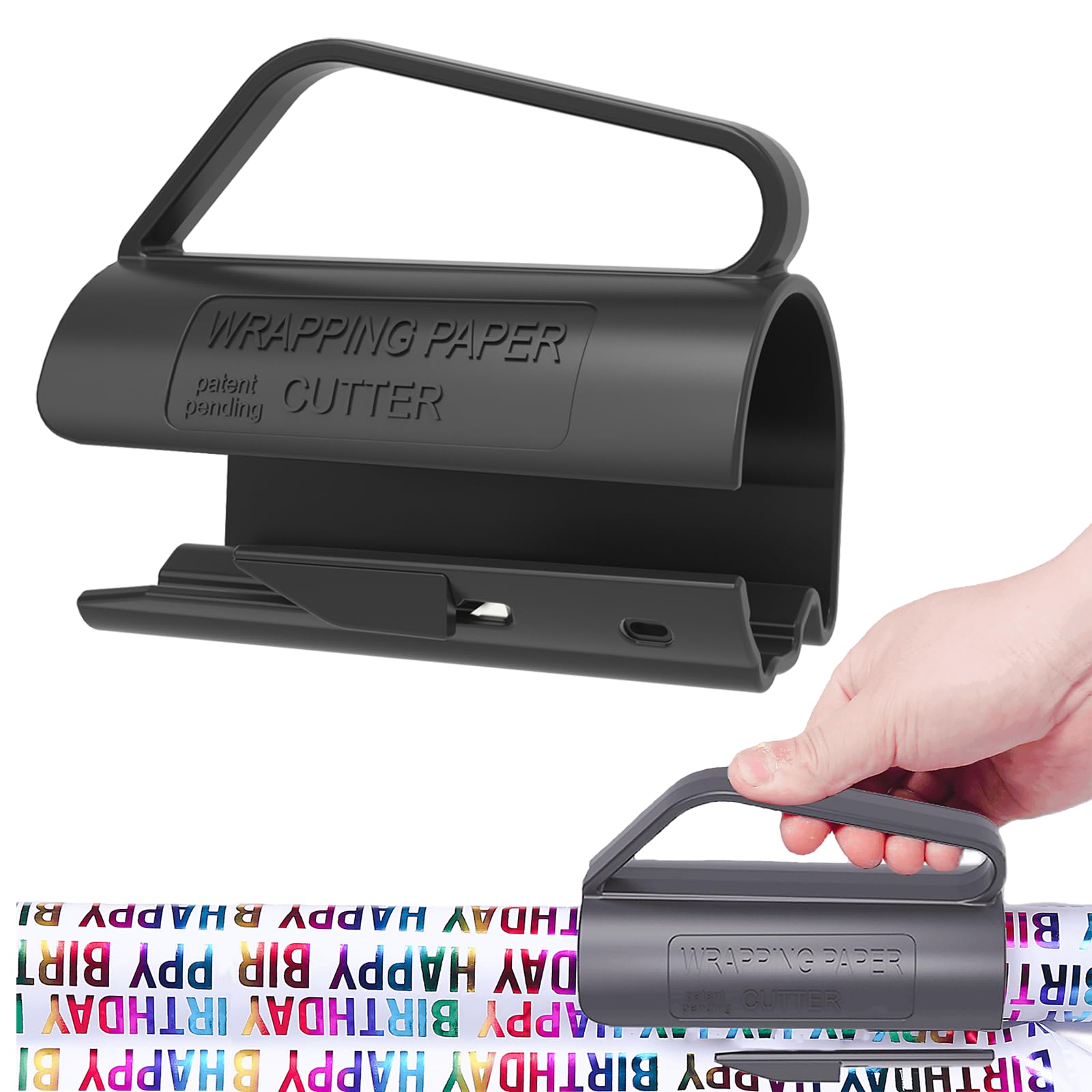 Cortador De Papel De Embrulho Terrioosy, Embrulho De Presente De Natal Com Alça