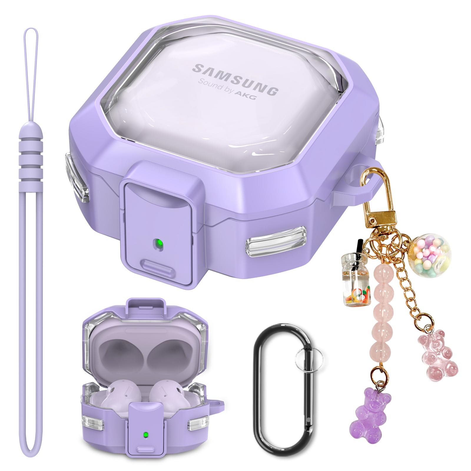 Capa Ekoonpft Secure Lock Clear Para Samsung Galaxy Buds Live